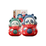 [Зеленый+Синий 2 упаковки] Маленькая кукла Little Бог богатства с меняющимся лицом Панда