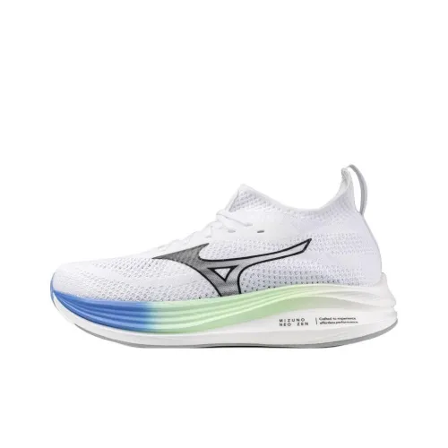 Mizuno Slip-resistant Abrasion-resistant Low Top Casual Running Shoes Men's White Black Blue Мицубо Противоскользящие Устойчивые к истиранию Низкие Топ Повседневные Беговые Кроссовки Мужские Белый Черный Синий