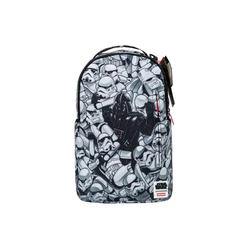 SPRAYGROUND Star Wars Коллаборация Искусственная кожа Рюкзак Обычный Унисекс Серебристо-серый