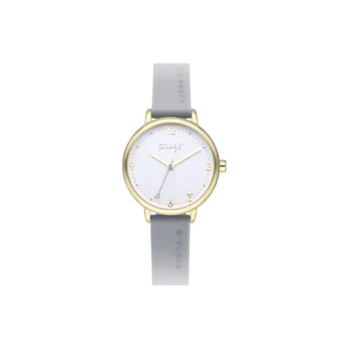 Mr Wonderful Watch Кварцевый механизм Силиконовый ремешок 30MM Белый циферблат Женские часы