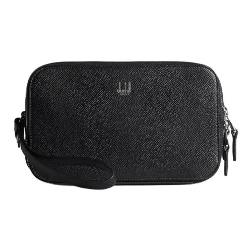 Dunhill Клатч из коровьей кожи среднего размера мужской черный