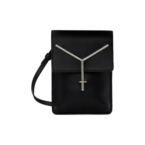 YProject Кожа Сумка через плечо Сумка на плечо Женская Черная