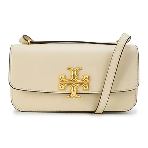 Tory Burch ELEANOR Кожаная маленькая квадратная сумка сумка через плечо маленькая женская кремово-белая