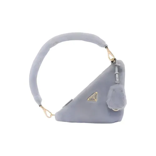 PRADA Искусственный мех ворсистая сумка сумка через плечо сумка женская серая