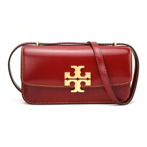 TORY BURCH ELEANOR Коровья кожа Конверт Сумка Плечевая сумка Маленькая Женская Кирпично-красная