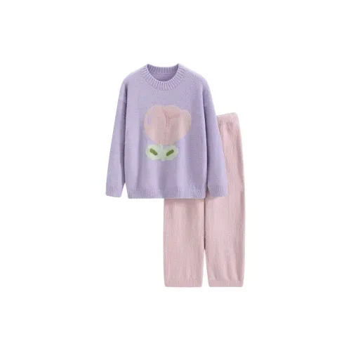 XIAFENYAN Пижамный комплект женский фиолетовый