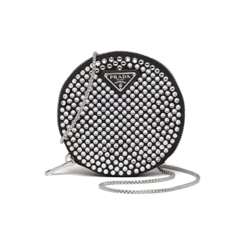 PRADA Кристальная сумка через плечо женская черная