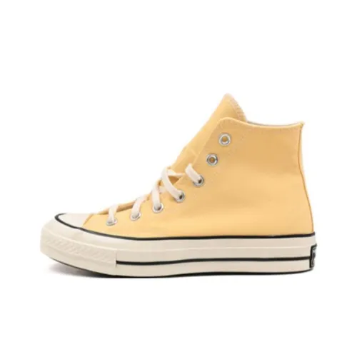 Converse Chuck 70 Устойчивый к истиранию Легкий Ударопрочный Высокий Топ Кеды Унисекс Желтый