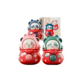 [Розовый+Синий+Зелёный 3 шт] Маленькая кукла Little Бог богатства с меняющимся лицом Панда