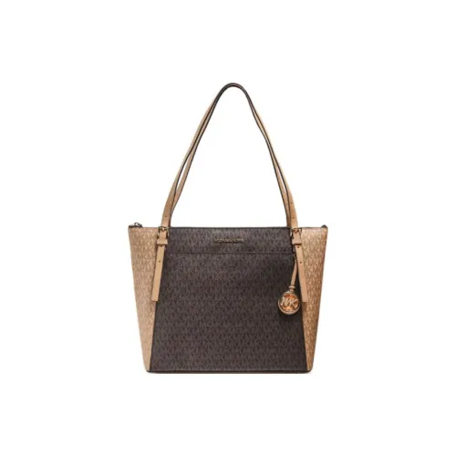 MICHAEL KORS Voyager Искусственная кожа Тоут Сумка на одно плечо Женская Коричневая Многоцветная