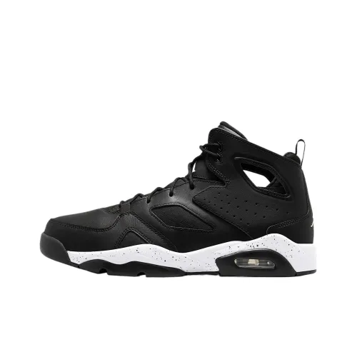 Jordan Flight Club 91 Противоскользящий устойчивый к истиранию амортизаторы Mid Топ Винтажные баскетбольные кроссовки Мужской Черный
