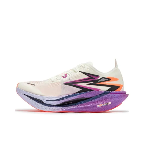 361° Flame 4 Беговые кроссовки Низкий верх Белый Фиолетовый Унисекс