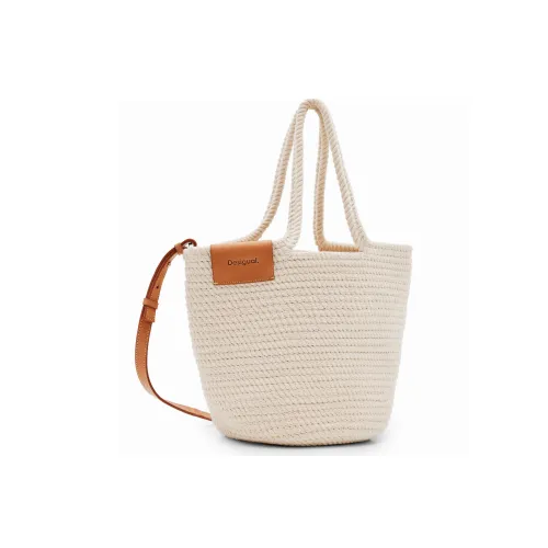 Desigual Ткань Сумка-ведро Сумка через плечо Сумка среднего размера Женская Экрю