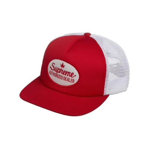 Supreme Полиэстер Кепки Унисекс Красный Белый