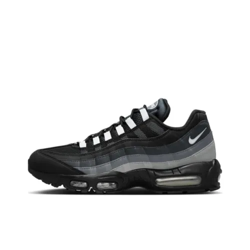 Nike Air Max 95 Устойчивые к истиранию низкие беговые кроссовки унисекс черного и серого цвета