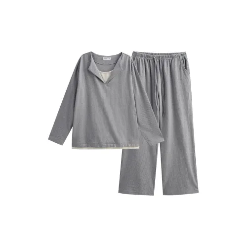 Same Language Пижамный комплект женский серый синий