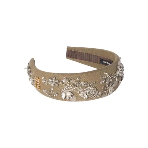 MIU MIU Хлопок Ободки для волос Унисекс Тундровый