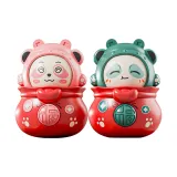 [Зеленый+Розовый 2 упаковки] Маленькая кукла Little Бог богатства с меняющимся лицом Панда