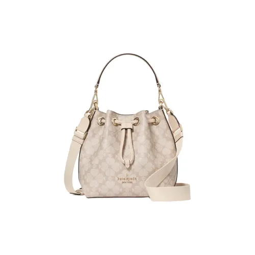 Kate Spade Цветочный дизайн Искусственная кожа Ведрообразная сумка Сумка через плечо Сумка мини Женская Темная умбра