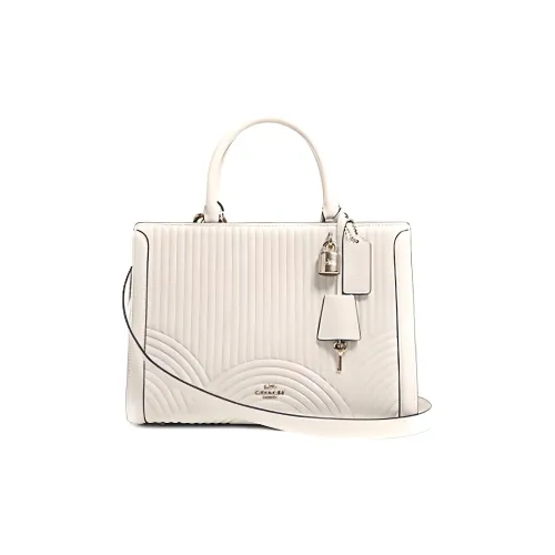 COACH Zoe Телячья кожа Сумка Сумка через плечо Сумка через плечо Женская Мел Белый