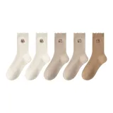 5 пар (Белый X2 + Хаки X2 + Верблюжий)