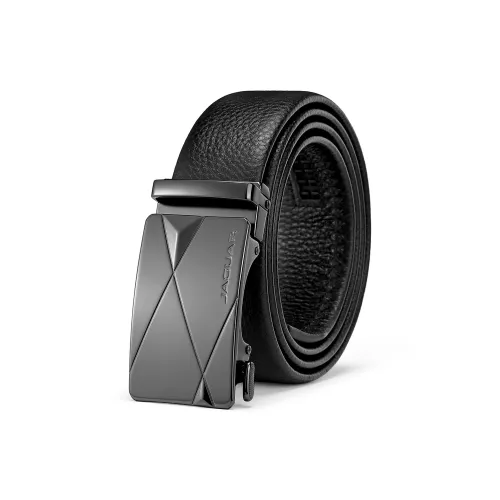 JAGUAR Ремни из коровьей кожи Мужской Черный Ширина 3,5 см