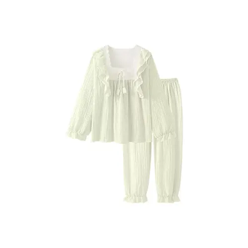 LEZIYUN Пижамный комплект женский зеленый