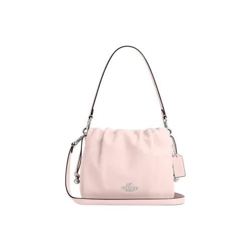 COACH Faye Коровья кожа Сумка через плечо Сумка на плечо Маленькая Женская Светло-розовая Красная