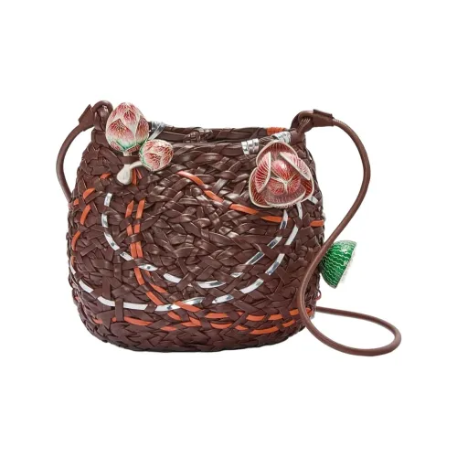 LOEWE Сумка через плечо из коровьей кожи стандартная женская коричневая