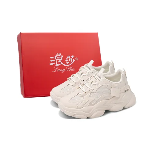 Lanza Slip-resistant Abrasion-resistant Balance Увеличение высоты Низкий топ Телесный кеды Женские