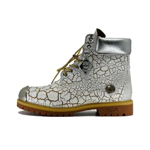 Playboi Carti x Timberland Ботильоны Унисекс Белый Серебряный