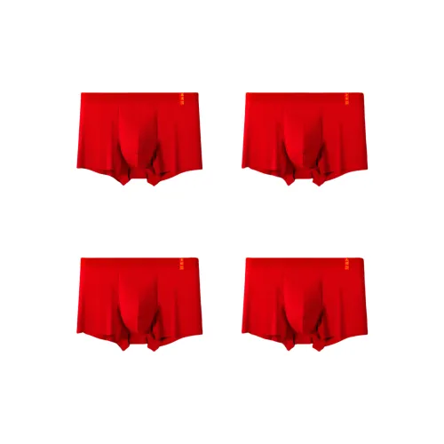 Tingqu Длинный Процветание Great Процветание Мирный Мгновенное богатство 4 шт Мужские боксеры