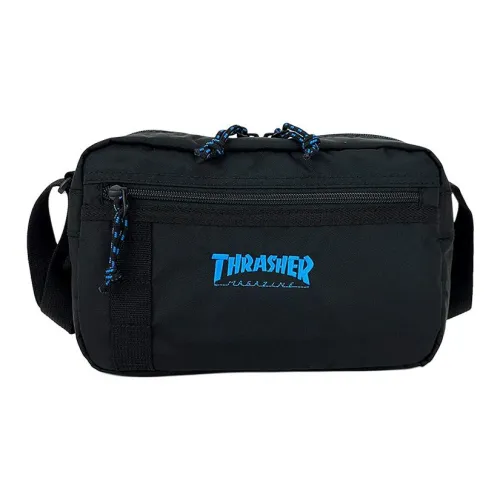 Thrasher Standard Unisex Black Blue Text Thrasher Стандартный Унисекс Черный Синий Текст