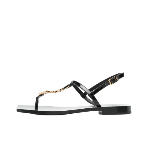 VERSACE V Цепочка One Ремень Сандалии Женские Черный