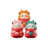 [Оранжевый+Розовый+Зеленый 3 шт] Маленькая кукла Little Бог богатства с меняющимся лицом Панда