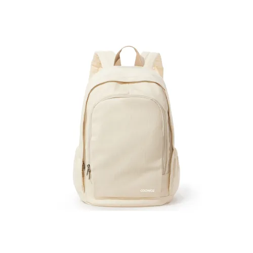 COOWOZ Холст Рюкзак Унисекс Черный Экрю