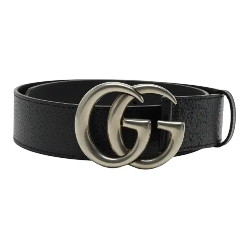 GUCCI Телячья кожа Кожаные ремни Унисекс Черный Ширина 1,5CM