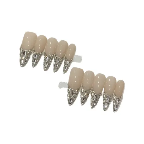 LIANJING [Кристальный Подол юбки] Ручная работа Фальшивая Гвоздика Премиум Кристалл Заплатка Длинный 32 мм Для Наращивания Ногтей Тупой Тип