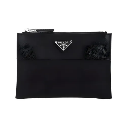 PRADA Мужская кожаная сумка черного цвета