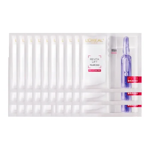 L'OREAL Анти-возрастной уход с гиалуроновой кислотой вода легкое заполнение минимизация пор тканевые маски унисекс