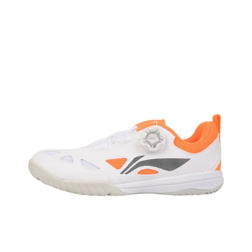 LINING YOUNG Детская тренировка кроссовки Low Top Стандартный Белый/Флуоресцентный Огонь Красный Унисекс