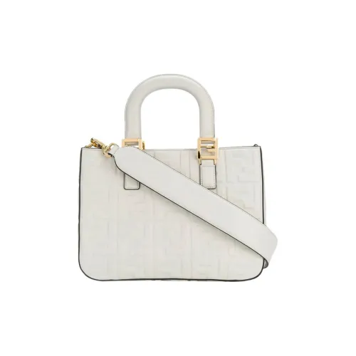 FENDI Кожа Тоут Сумка Сумка для покупок Сумка на одно плечо Маленькая Женская Белая