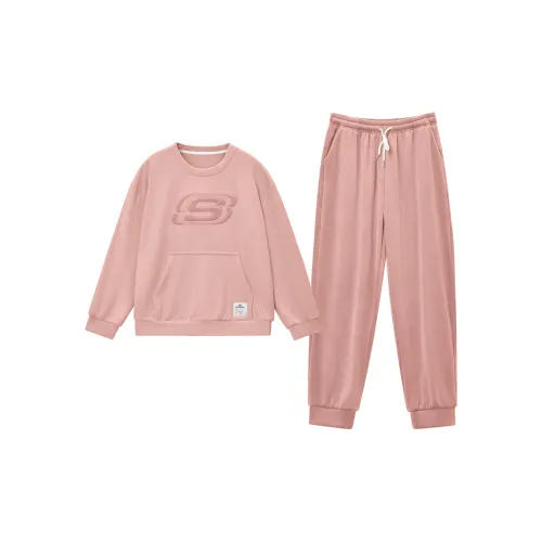 Skechers Pajama Комплект Женский Девчачий Розовый
