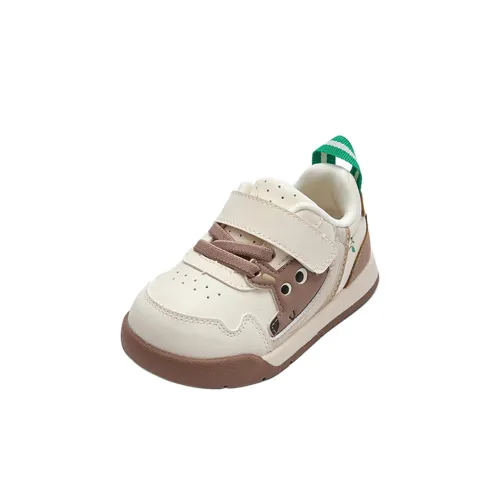 Balabala противоскользящая устойчивая к истиранию низкий топ обувь для малышей белый-коричневый для новорожденных и малышей