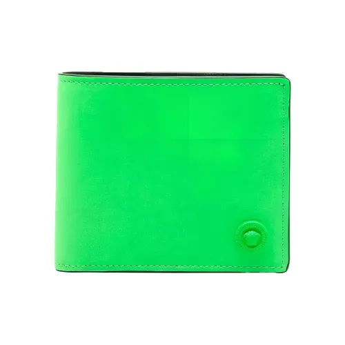 VERSACE Коровья кожа крупнозернистая текстура держатель для карт кошелек мужской зеленый