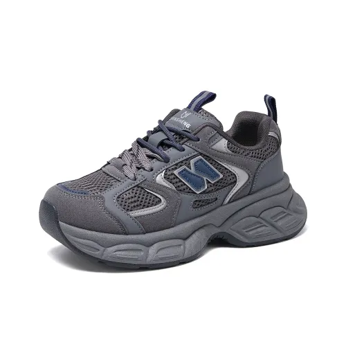 La Chapelle Амортизация Износостойкие Низкие Топ Кроссовки Женские Серые