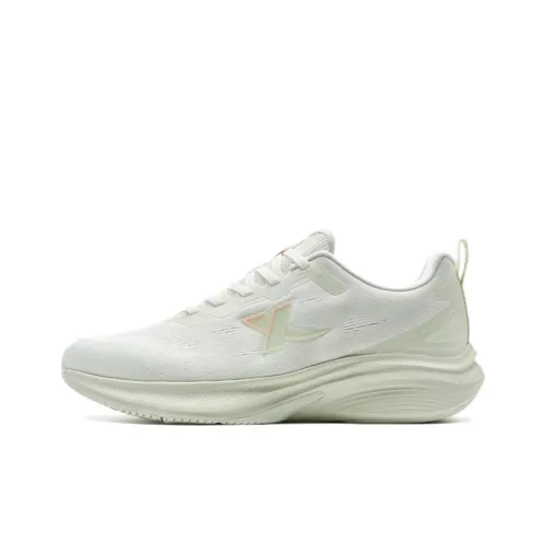 XTEP Slip-resistant Abrasion-resistant Low Top Training Sprint Running Shoes Women's White Green XTEP Противоскользящий Устойчивый к истиранию Низкий Топ Тренировочные Спринт Беговые Кроссовки Женские Белый Зеленый
