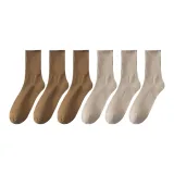 6 пар (Светло-кофейный 3 + Хаки 3)