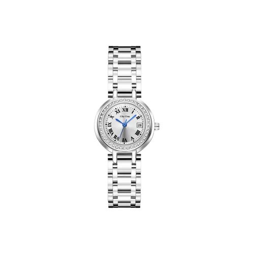 Clip Clop Кварцевый механизм ремешок из нержавеющей стали женские часы серебристый циферблат