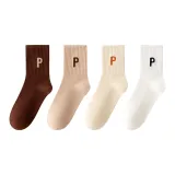 4 шт [Темно-кофейный + Хаки + Молочно-белый + Белый]